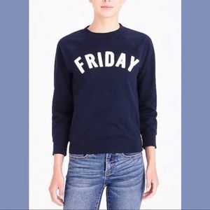 J. Crew Mercantile Women’s Navy Blue Friday Varsity Letter Sweatshirt Small